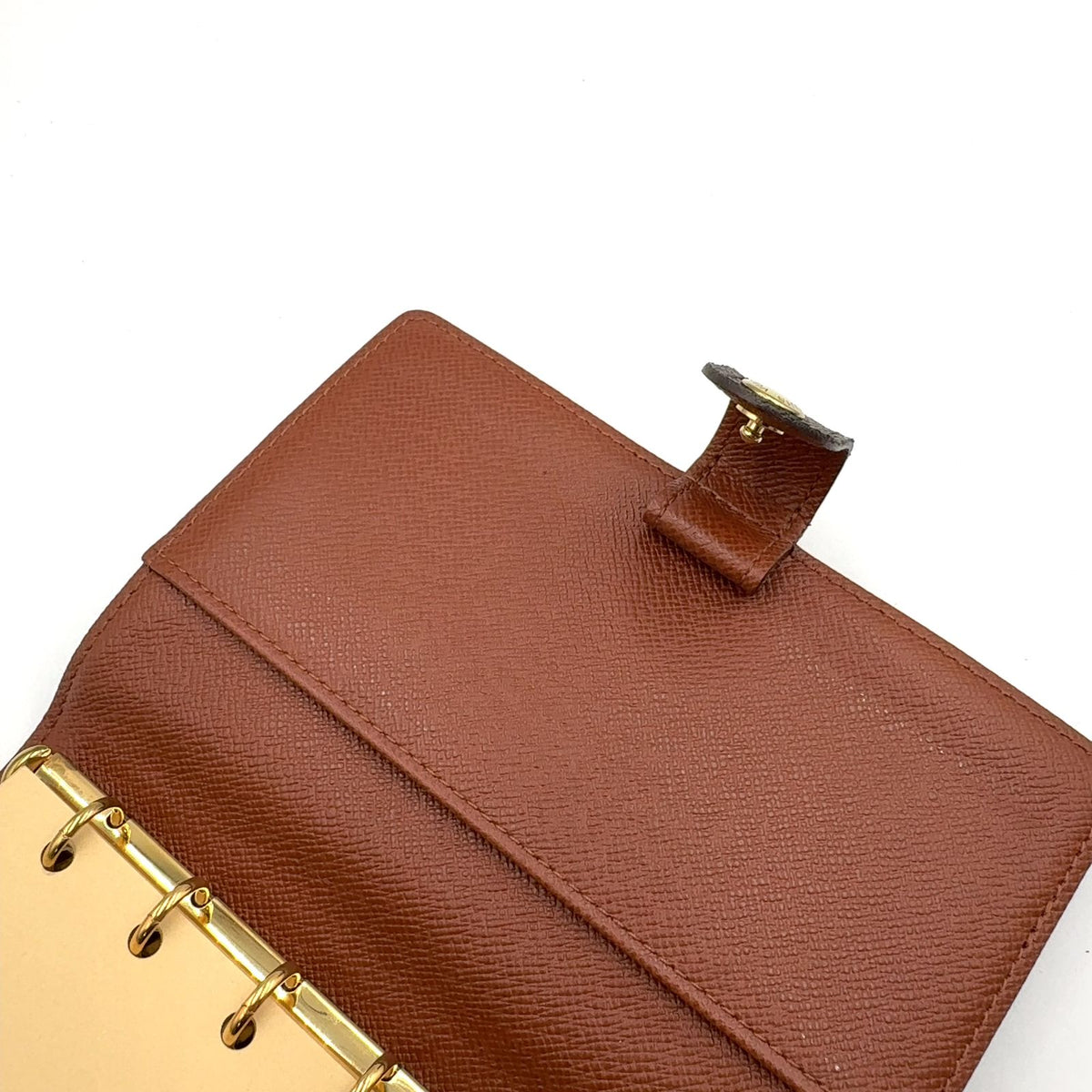 Louis Vuitton Agenda PM Leather Brown Notebook Cover Gold — view 7