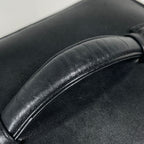 Chanel Makeup Pouch CC Logo Bicolor Leather Black — view 5
