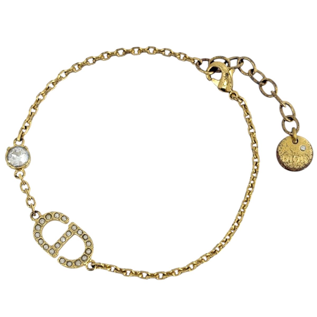 Dior Bracelet Rhinestone Gold