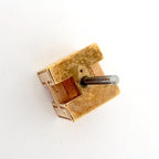 Hermes Cage D'h Cube Earrings Gold Plated Black — view 4