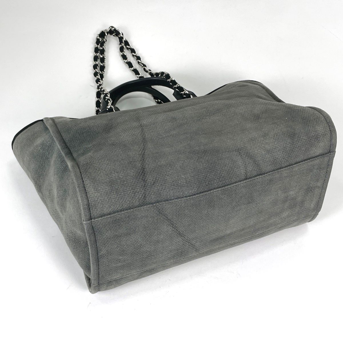 Chanel Tote Bag Deauville Line 2-Way Canvas Gray — view 2