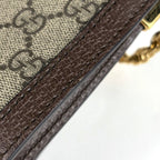Gucci Ophidia Medium Shoulder Bag Chain Web Double G GG Supreme Beige Brown — view 5