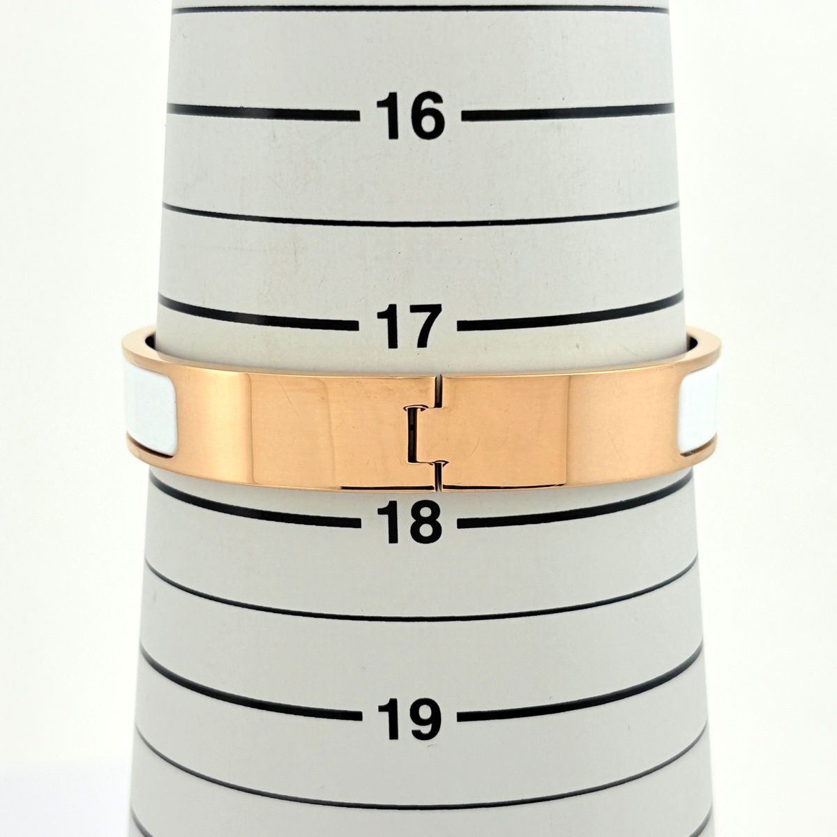 Hermes Clic H Bangle Enamel Bracelet Clac Pink Gold White — view 4