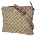 Gucci Shoulder Bag GG Pattern Canvas Beige Pink