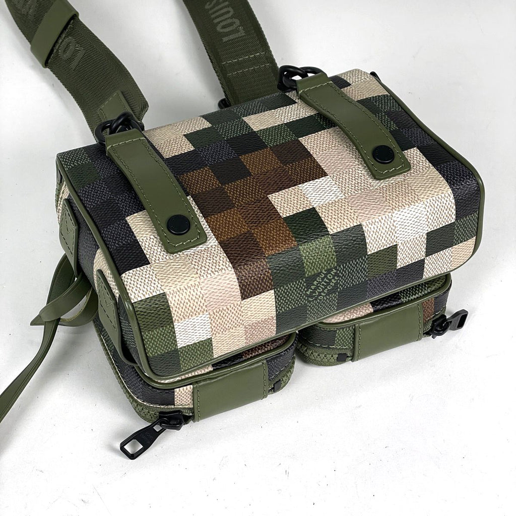 Louis Vuitton LV Trail Wearable Wallet Shoulder Bag Damoflage Damier Green Brown — view 2
