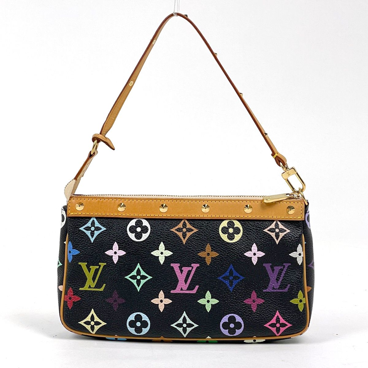 Louis Vuitton Pochette Accessoires Pouch Monogram Multicolor Noir — view 3