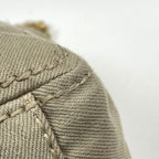 Prada Shoulder Bag Logo Chain Canvas Beige — view 3