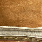 Prada Shoulder Bag Logo Chain Canvas Beige — view 5