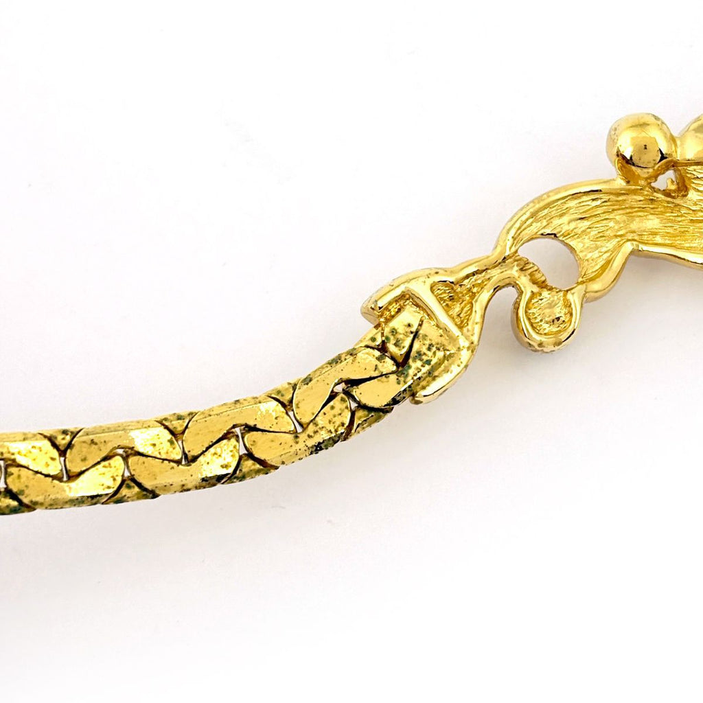 Dior Necklace Choker Rhinestone Gold — view 4