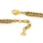 Dior Necklace Rhinestone Gold — view 3