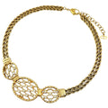 Dior Necklace Rhinestone Gold