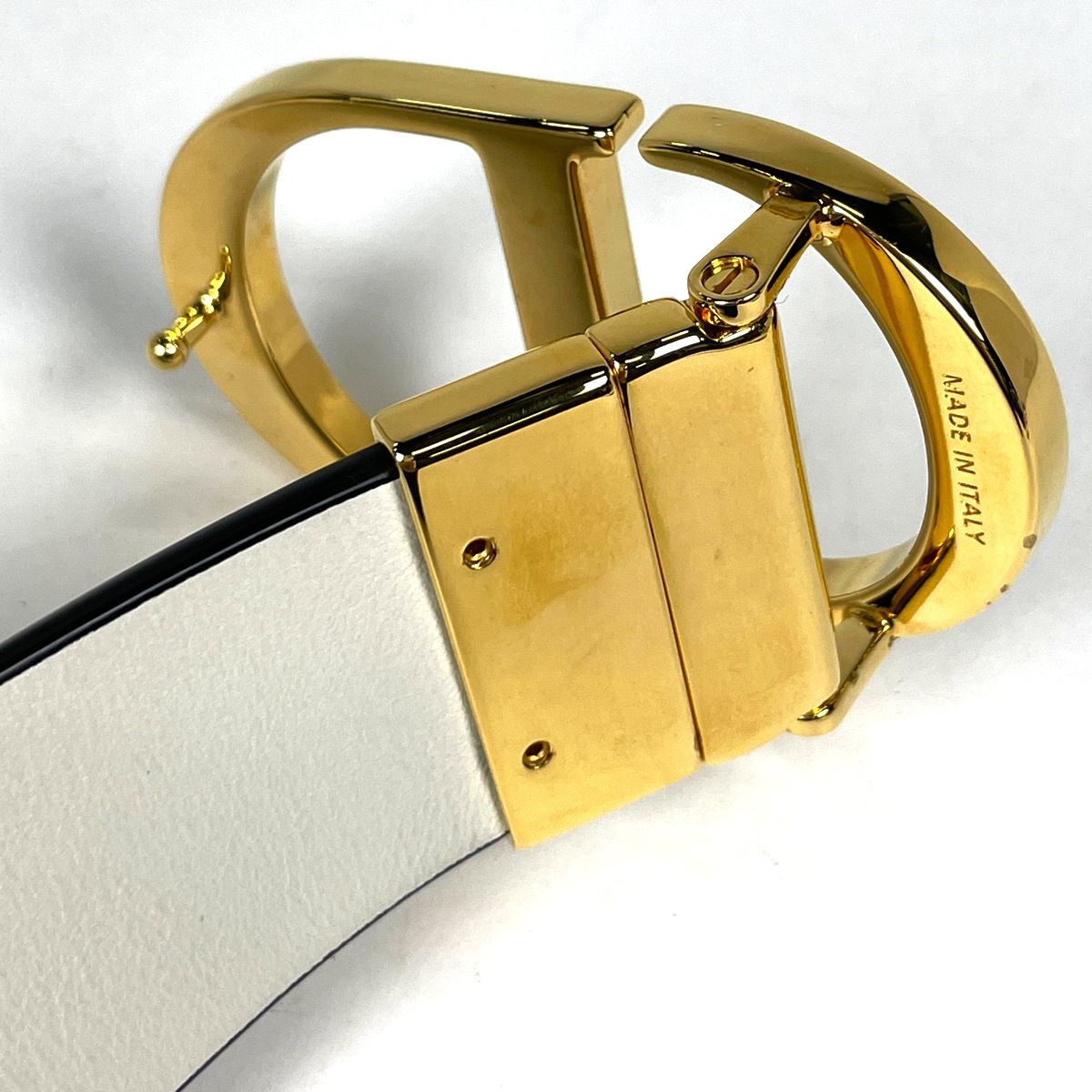 Dior 30 Montaigne Reversible Belt Leather Black White — view 2