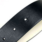 Dior 30 Montaigne Reversible Belt Leather Black White — view 4
