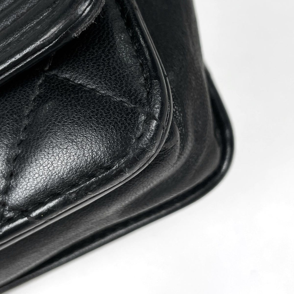 Chanel Shoulder Bag Boy Chain Wallet Quilted Leather Black — view 3