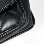 Chanel Shoulder Bag Boy Chain Wallet Quilted Leather Black — view 3