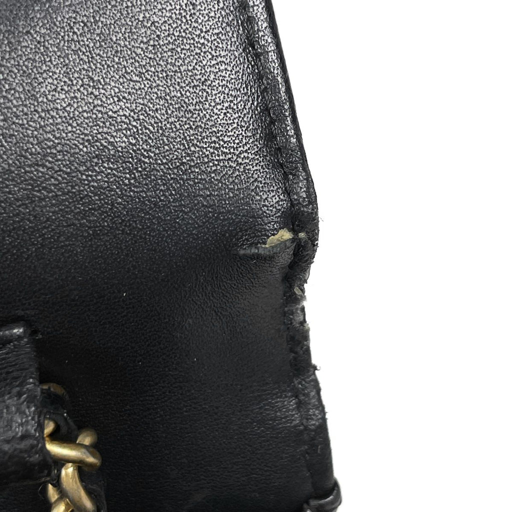 Chanel Shoulder Bag Boy Chain Wallet Quilted Leather Black — view 6
