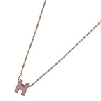 Hermes Mini Pop H Pendant Metal Pink