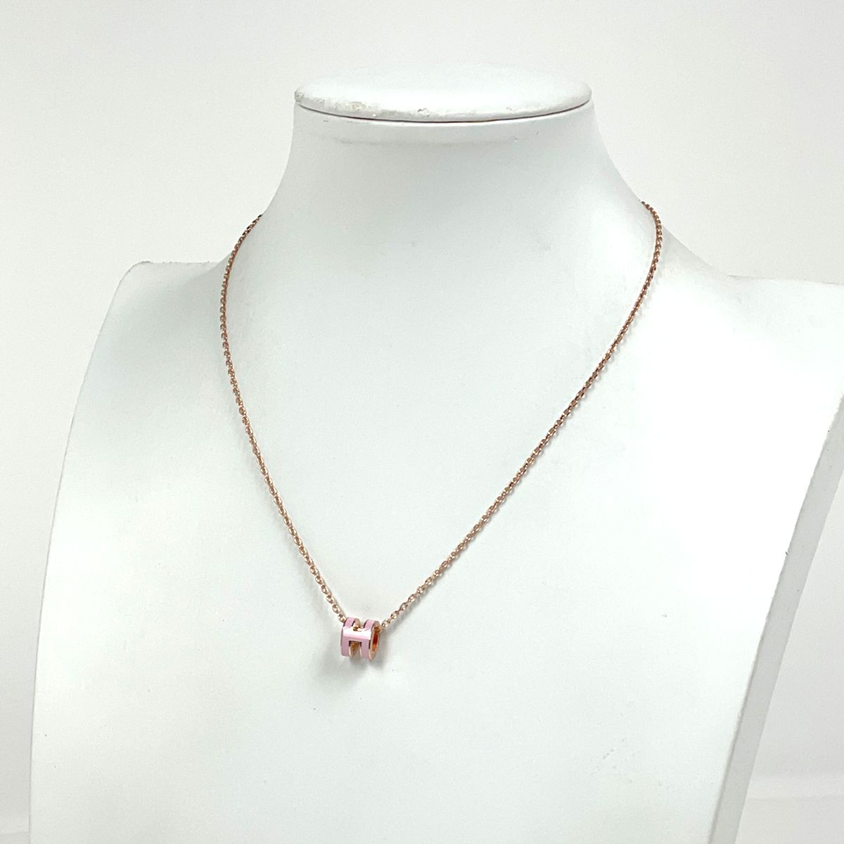Hermes Mini Pop H Pendant Metal Pink — view 5