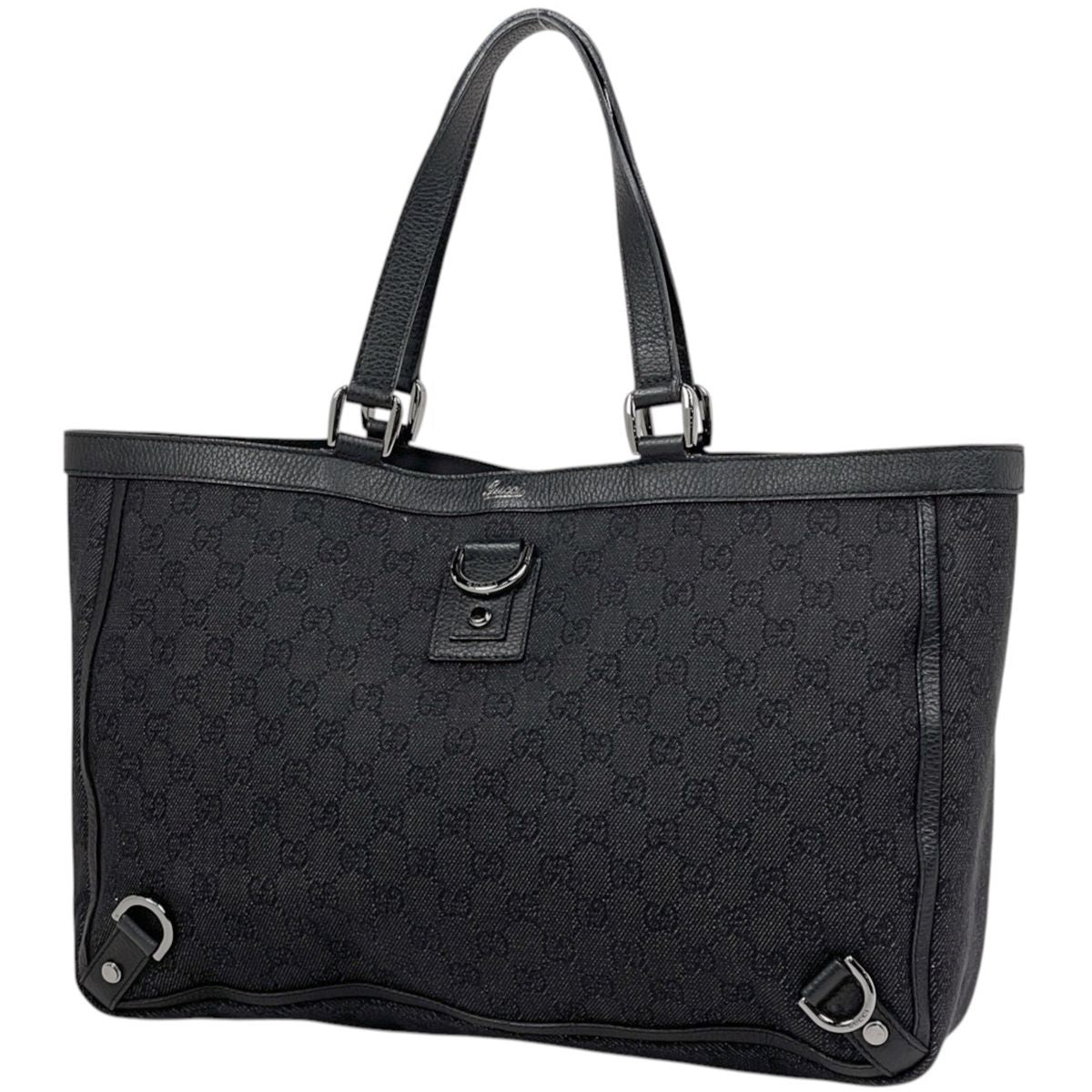 Gucci Tote Bag GG Pattern Canvas Black
