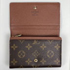 Louis Vuitton Porte Monnaie Billets Tresor Bifold Wallet Monogram Brown — view 7