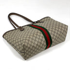 Gucci Ophidia GG Medium Tote Bag Sherry Line Web Supreme Brown — view 2