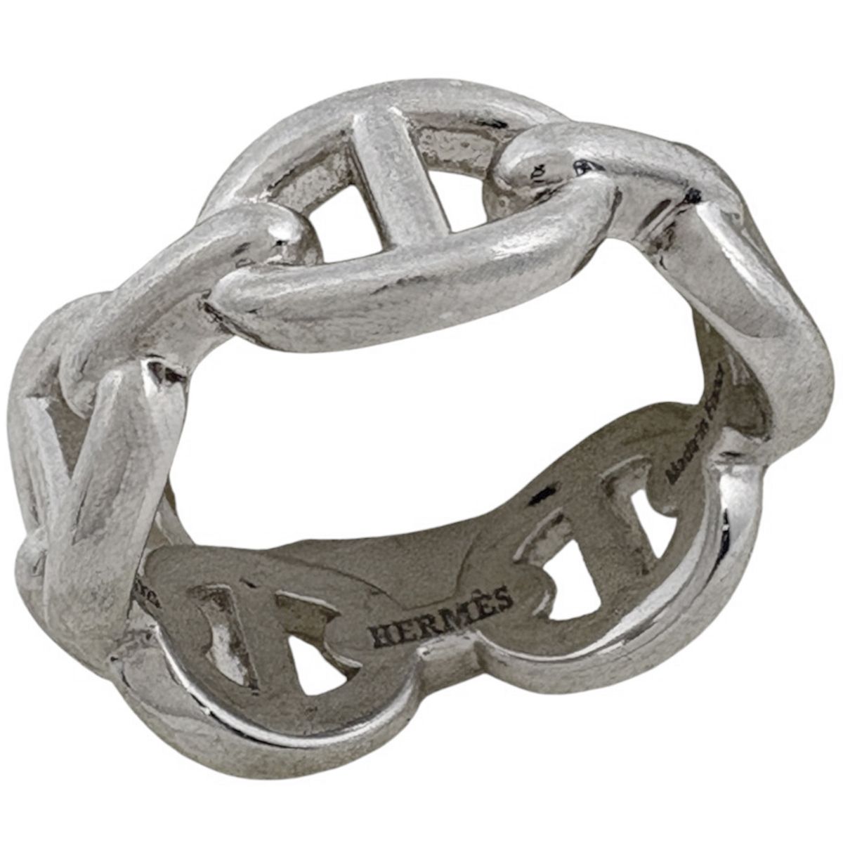 Hermes Ring Chaine D'ancre Enchainee PM 925 Sterling Silver