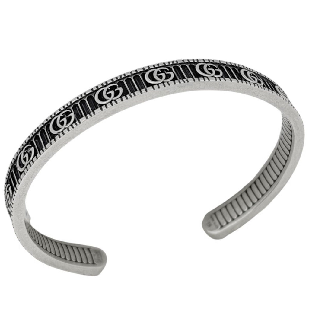 Gucci Bangle GG Marmont Double G 925 Sterling Silver Bracelet