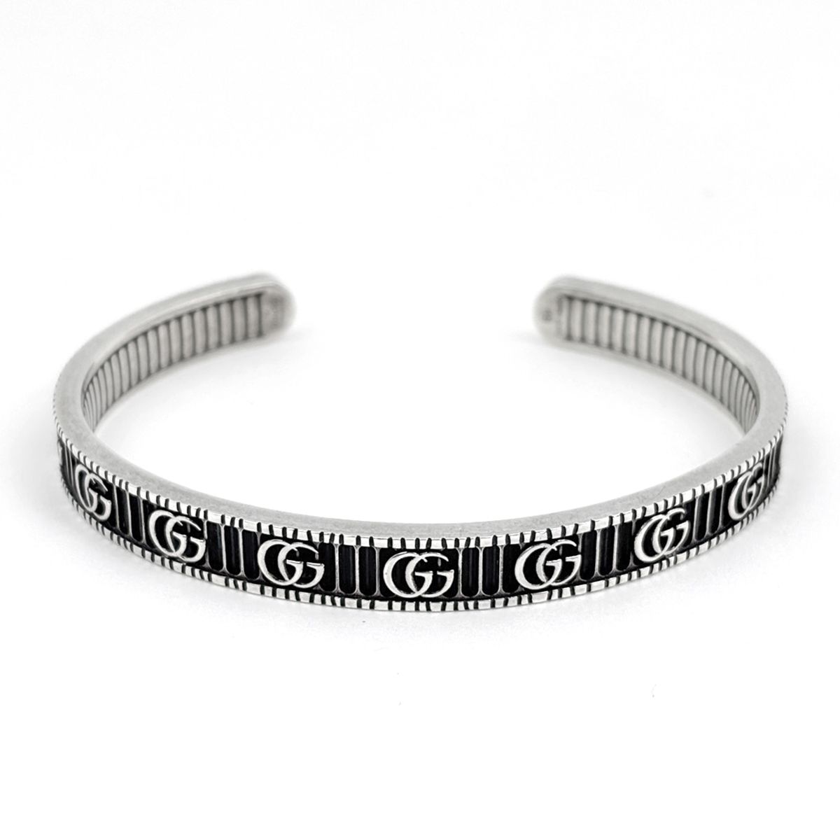 Gucci Bangle GG Marmont Double G 925 Sterling Silver Bracelet — view 2