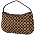 Louis Vuitton Tiger Handbag Calf Hair Damier Sauvage Brown