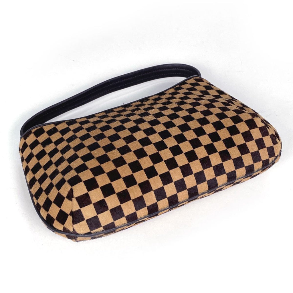Louis Vuitton Tiger Handbag Calf Hair Damier Sauvage Brown — view 2