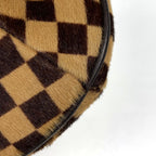 Louis Vuitton Tiger Handbag Calf Hair Damier Sauvage Brown — view 3