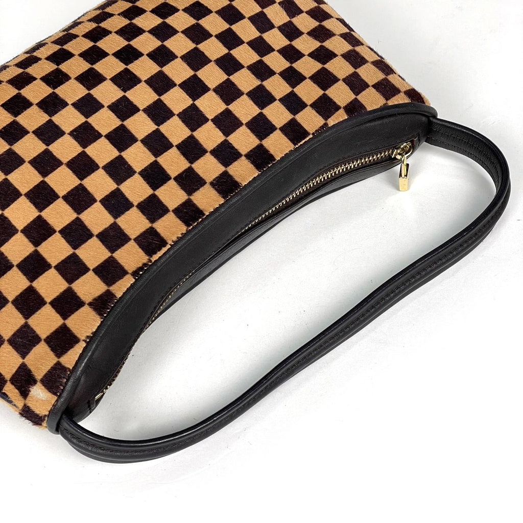 Louis Vuitton Tiger Handbag Calf Hair Damier Sauvage Brown — view 6