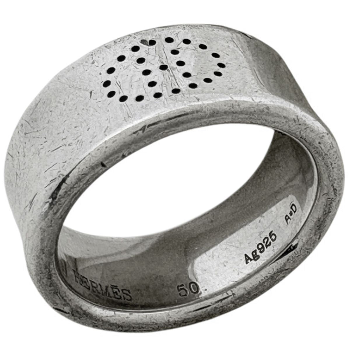 Hermes Eclipse Ribbon Ring 925 Sterling Silver