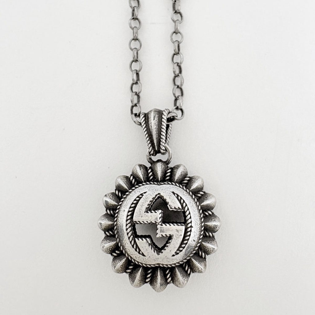 Gucci Necklace Interlocking G Flower 925 Sterling Silver — view 2