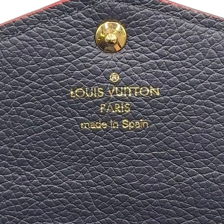 Louis Vuitton Portefeuille Sarah Monogram Empreinte Marine Rouge Leather Navy — view 4