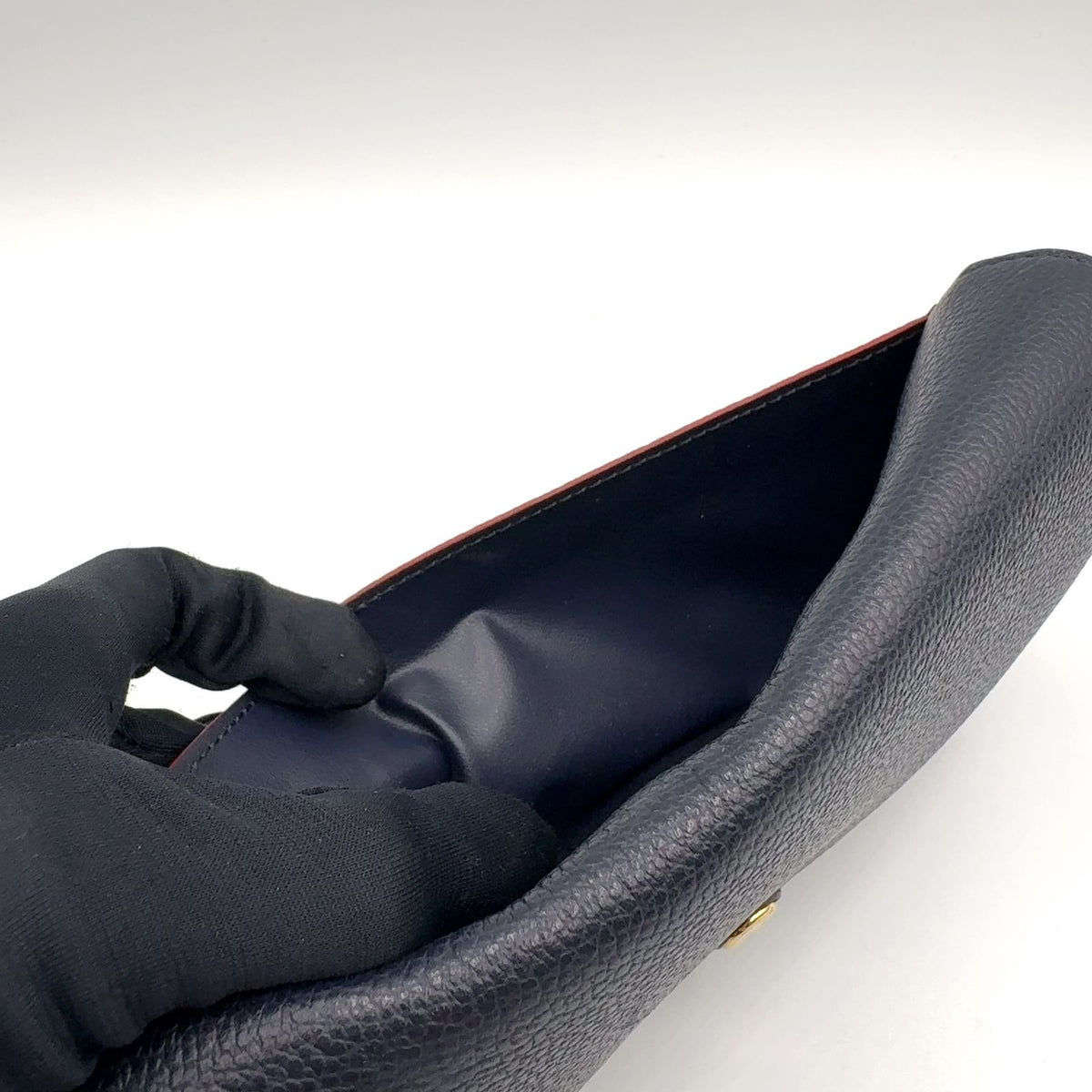 Louis Vuitton Portefeuille Sarah Monogram Empreinte Marine Rouge Leather Navy — view 7