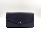 Louis Vuitton Portefeuille Sarah Monogram Empreinte Marine Rouge Leather Navy