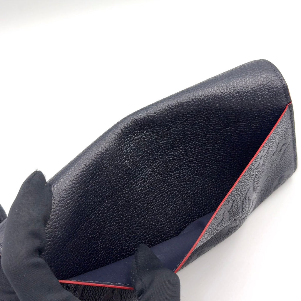 Louis Vuitton Portefeuille Sarah Monogram Empreinte Marine Rouge Leather Navy — view 8