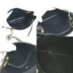 Chanel Shoulder Bag Quilted Leather Black — view 8