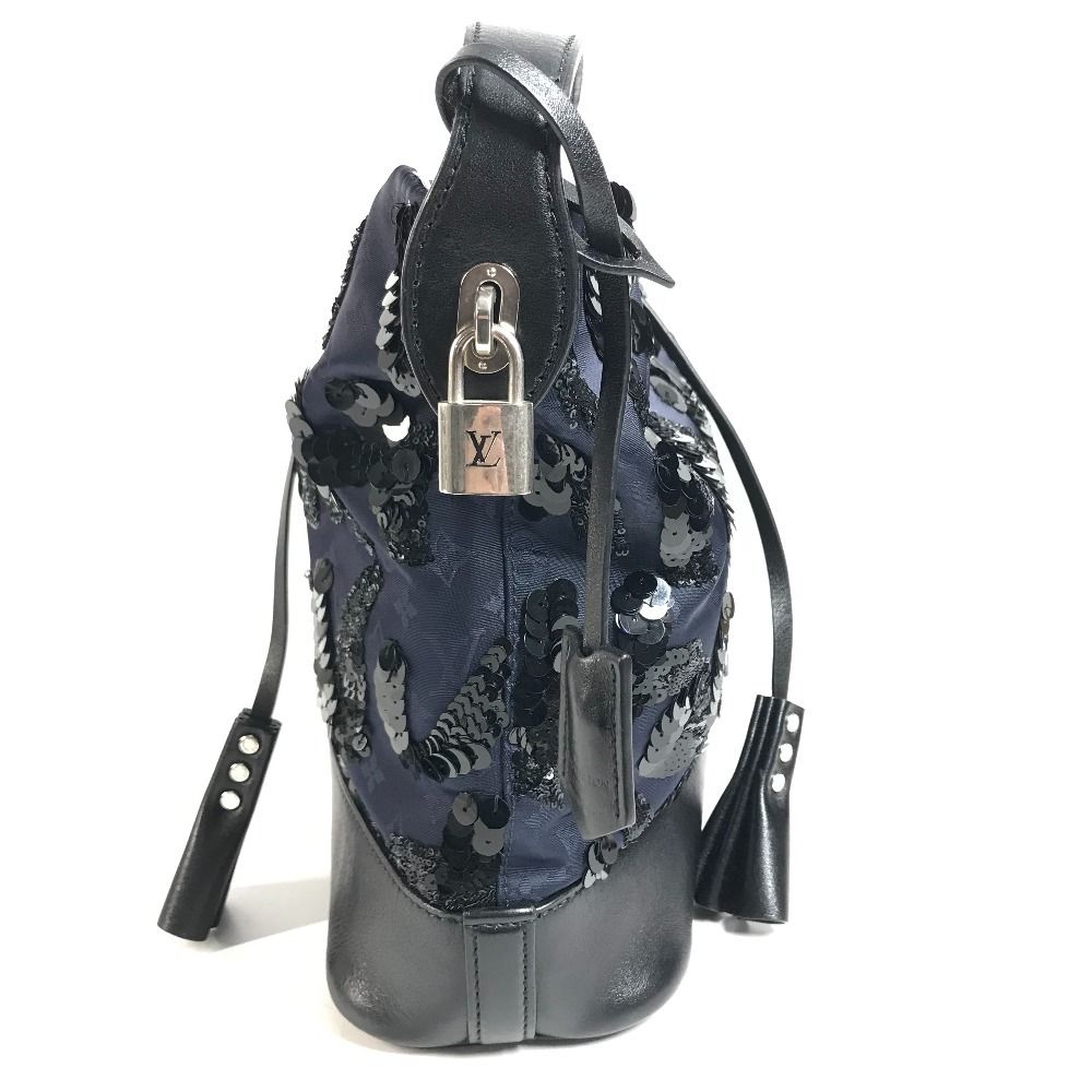 Louis Vuitton Handbag Spotlight GM Satin Leather Navy — view 4