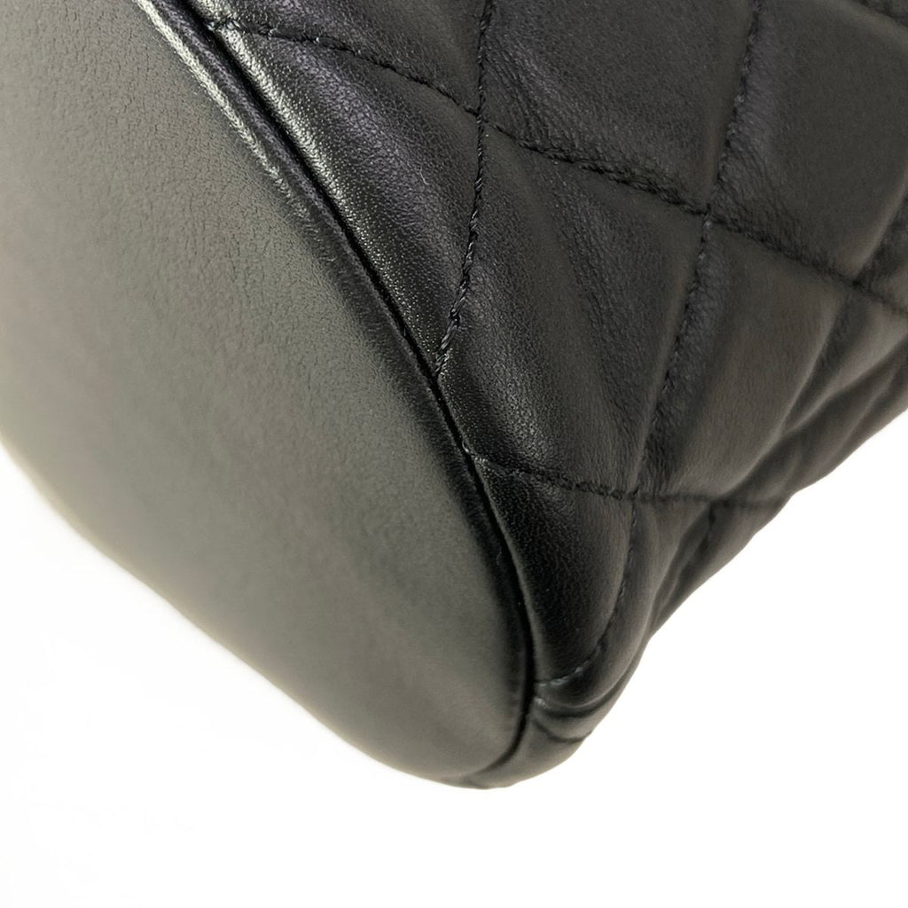 Chanel Shoulder Bag Boy Quilted Black Chain Gold 2-Way Lambskin — view 8