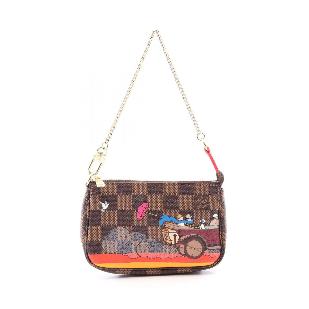 Louis Vuitton Handbag Mini Pochette Accessoires Damier Ebene Leather