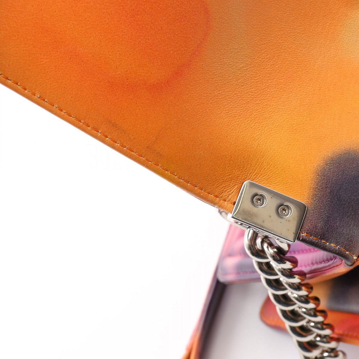 Chanel Shoulder Bag Boy Pink Leather Chain — view 6