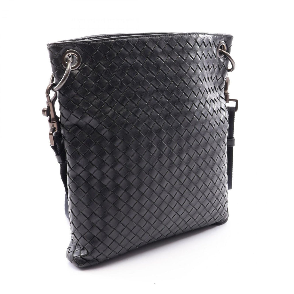 Bottega Veneta Shoulder Bag Intrecciato Black Leather — view 2