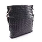 Bottega Veneta Shoulder Bag Intrecciato Black Leather — view 2