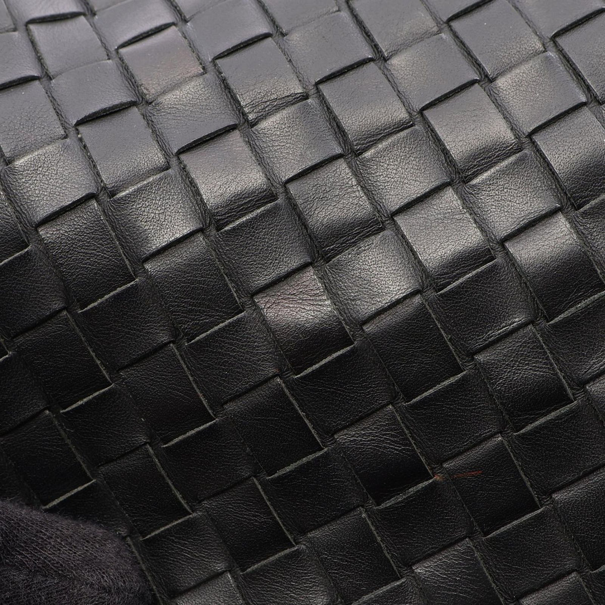 Bottega Veneta Shoulder Bag Intrecciato Black Leather — view 8