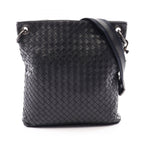 Bottega Veneta Shoulder Bag Intrecciato Black Leather