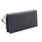 Prada Shoulder Bag Saffiano Triangle Logo Black Leather Mini — view 2