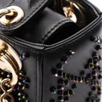 Dior Handbag Lady Dior Mini Beads 2-Way Black Multi Leather Tote — view 5