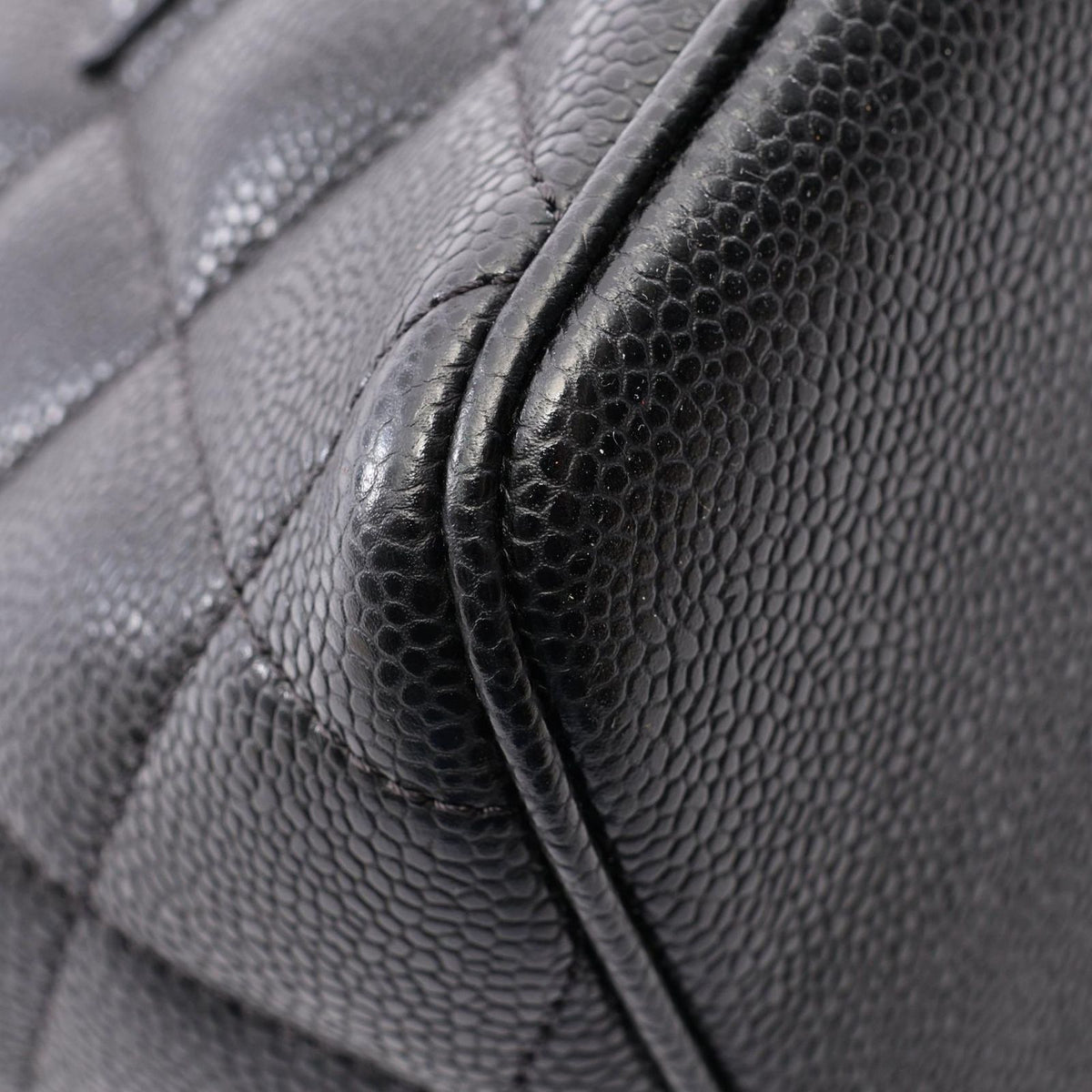 Chanel Tote Bag Reissue Black Caviar Leather — view 6